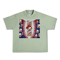 Oil Green Baseball Mom Urban Heavy Tee - CowhideDigitalArt