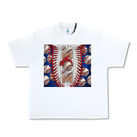 White Baseball Mom Urban Heavy Tee - CowhideDigitalArt