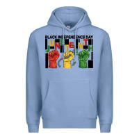Colony Blue black independence day juneteenth Premium Hoodie - BarkalooDesign