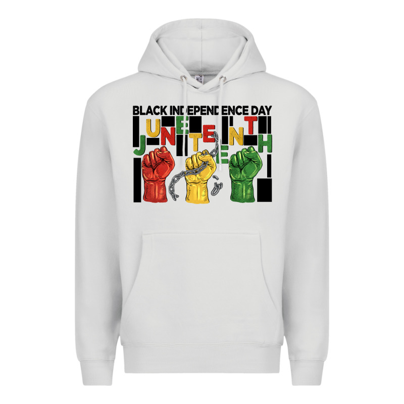 Black Independence Day Juneteenth Premium Hoodie by BarkalooDesign | Teevron