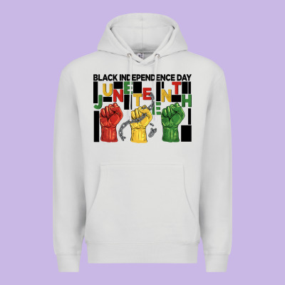Black Independence Day Juneteenth Premium Hoodie Designed By Barkaloodesign