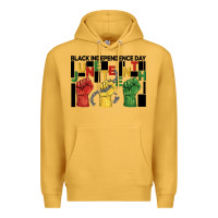 Mustard black independence day juneteenth Premium Hoodie - BarkalooDesign