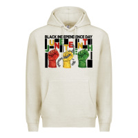 Oatmeal Heather black independence day juneteenth Premium Hoodie - BarkalooDesign