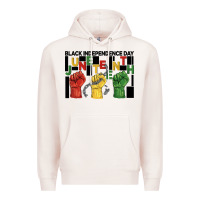 Pale Pink black independence day juneteenth Premium Hoodie - BarkalooDesign
