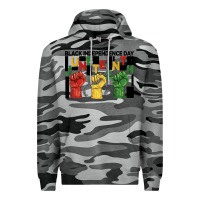 Slate Camo black independence day juneteenth Premium Hoodie - BarkalooDesign