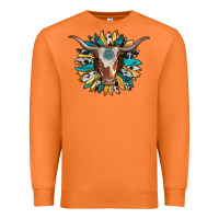 Carrot texas longhorn sunflower background Premium Sweatshirt - RanaPortraitStore