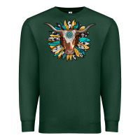 Sports Green texas longhorn sunflower background Premium Sweatshirt - RanaPortraitStore