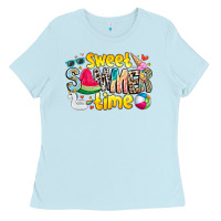 Baby Blue summer time Ladies Tee - CowhideDigitalArt