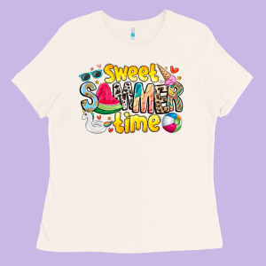 Summer Time Ladies Tee Designed By Cowhidedigitalart