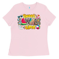 Bubblegum Pink summer time Ladies Tee - CowhideDigitalArt