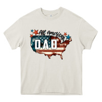 Cream All american dad Heavy Core Tee - FaDigitalArtStudio