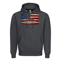 Smoke God Bless America Distressed Flag Zipper Hoodie - Jasminsmagicworld