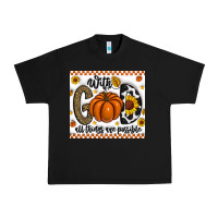 Black With God All Things Are Possible Urban Heavy Tee - CowhideDigitalArt