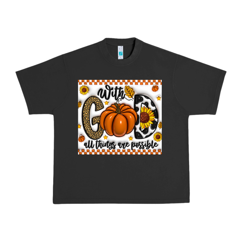With God All Things Are Possible Urban Heavy Tee by CowhideDigitalArt | Teevron