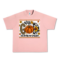 Salmon With God All Things Are Possible Urban Heavy Tee - CowhideDigitalArt