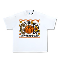 White With God All Things Are Possible Urban Heavy Tee - CowhideDigitalArt