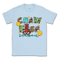 Dusty Blue Crawfish season Classic Tee - FaDigitalArtStudio