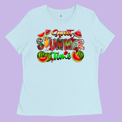 Summer Time Ladies Tee Designed By Cowhidedigitalart