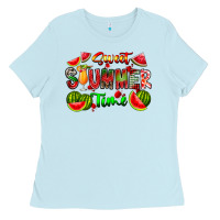 Baby Blue summer time Ladies Tee - CowhideDigitalArt
