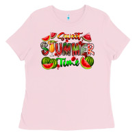 Bubblegum Pink summer time Ladies Tee - CowhideDigitalArt