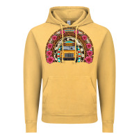 Vintage Mustard school bus leopard cowhide rainbow Vintage Hoodie - Artiststas