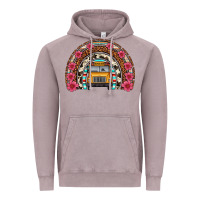 Vintage Zinc school bus leopard cowhide rainbow Vintage Hoodie - Artiststas
