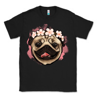 Black pug floral Classic Tee - Jasminsmagicworld