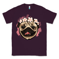 Plum pug floral Classic Tee - Jasminsmagicworld