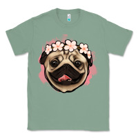 Sage pug floral Classic Tee - Jasminsmagicworld