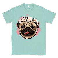 Seafoam pug floral Classic Tee - Jasminsmagicworld