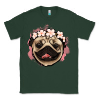 Sports Green pug floral Classic Tee - Jasminsmagicworld
