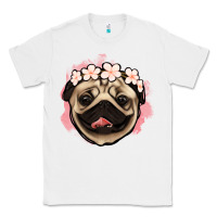 White pug floral Classic Tee - Jasminsmagicworld