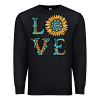 Black sunflower love Premium Sweatshirt - RanaPortraitStore