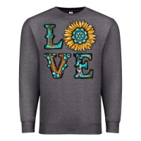 Charcoal Heather sunflower love Premium Sweatshirt - RanaPortraitStore