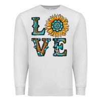 Oatmeal Heather sunflower love Premium Sweatshirt - RanaPortraitStore