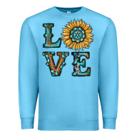 Ocean Blue sunflower love Premium Sweatshirt - RanaPortraitStore
