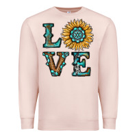Pale Pink sunflower love Premium Sweatshirt - RanaPortraitStore