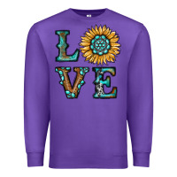 Purple sunflower love Premium Sweatshirt - RanaPortraitStore