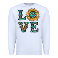 White sunflower love Premium Sweatshirt - RanaPortraitStore