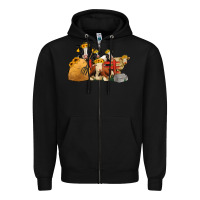 Black Cows With Sunflower Headbands Zipper Hoodie - Jasminsmagicworld