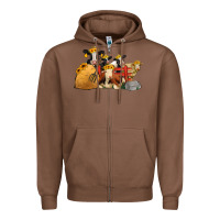 Chestnut Cows With Sunflower Headbands Zipper Hoodie - Jasminsmagicworld