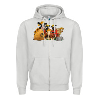 Dove Grey Cows With Sunflower Headbands Zipper Hoodie - Jasminsmagicworld
