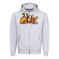 Heather Grey Cows With Sunflower Headbands Zipper Hoodie - Jasminsmagicworld