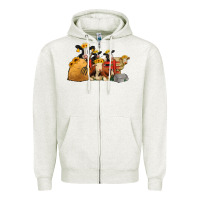 Oatmeal Heather Cows With Sunflower Headbands Zipper Hoodie - Jasminsmagicworld
