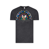 Vintage Black happy easter rainbow Vintage Tee - CowhideDigitalArt