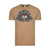 Vintage Coffee happy easter rainbow Vintage Tee - CowhideDigitalArt