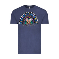 Vintage Denim happy easter rainbow Vintage Tee - CowhideDigitalArt