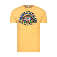 Vintage Mustard happy easter rainbow Vintage Tee - CowhideDigitalArt