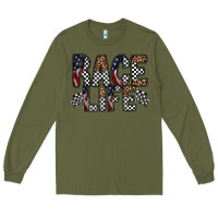 Army Green race life Long Sleeve Tee - RacoonDesign