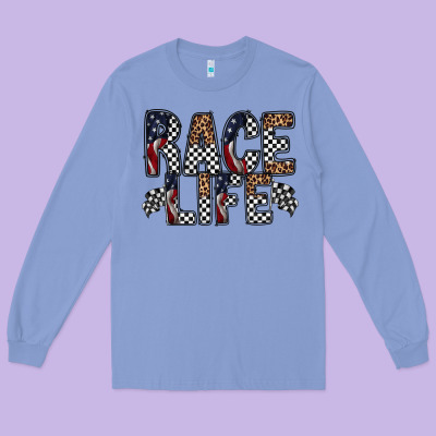 Race Life Long Sleeve Tee Designed By Racoondesign